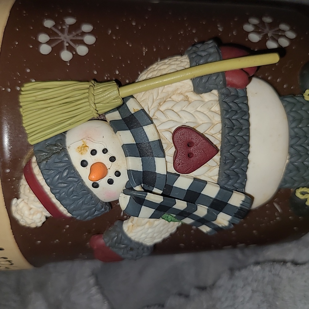 Joie De Vivre Snowman Cookie Jar - Picture 1 of 5